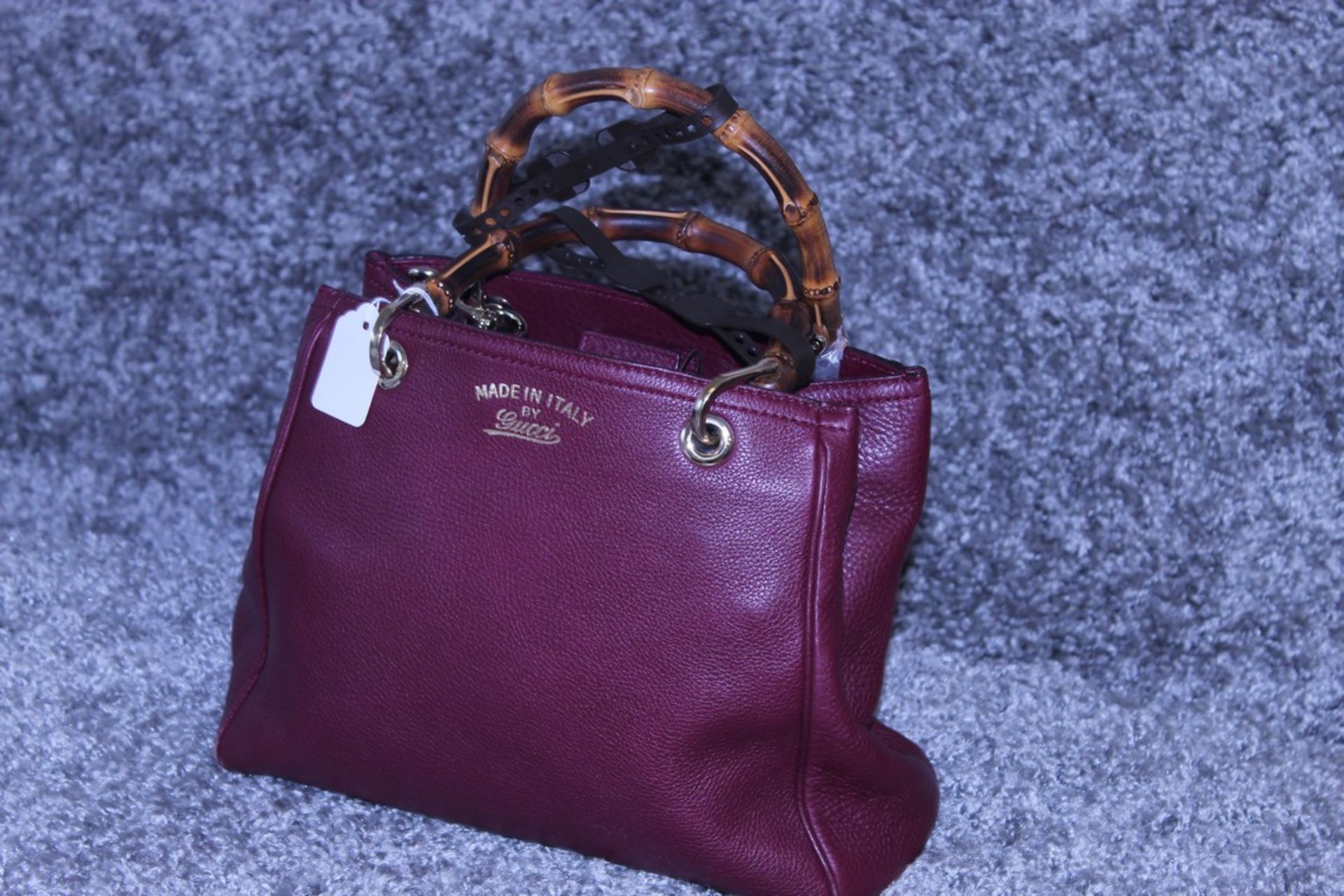 RRP £1,320 Gucci Square Bamboo Tote Handbag - Image 3 of 6