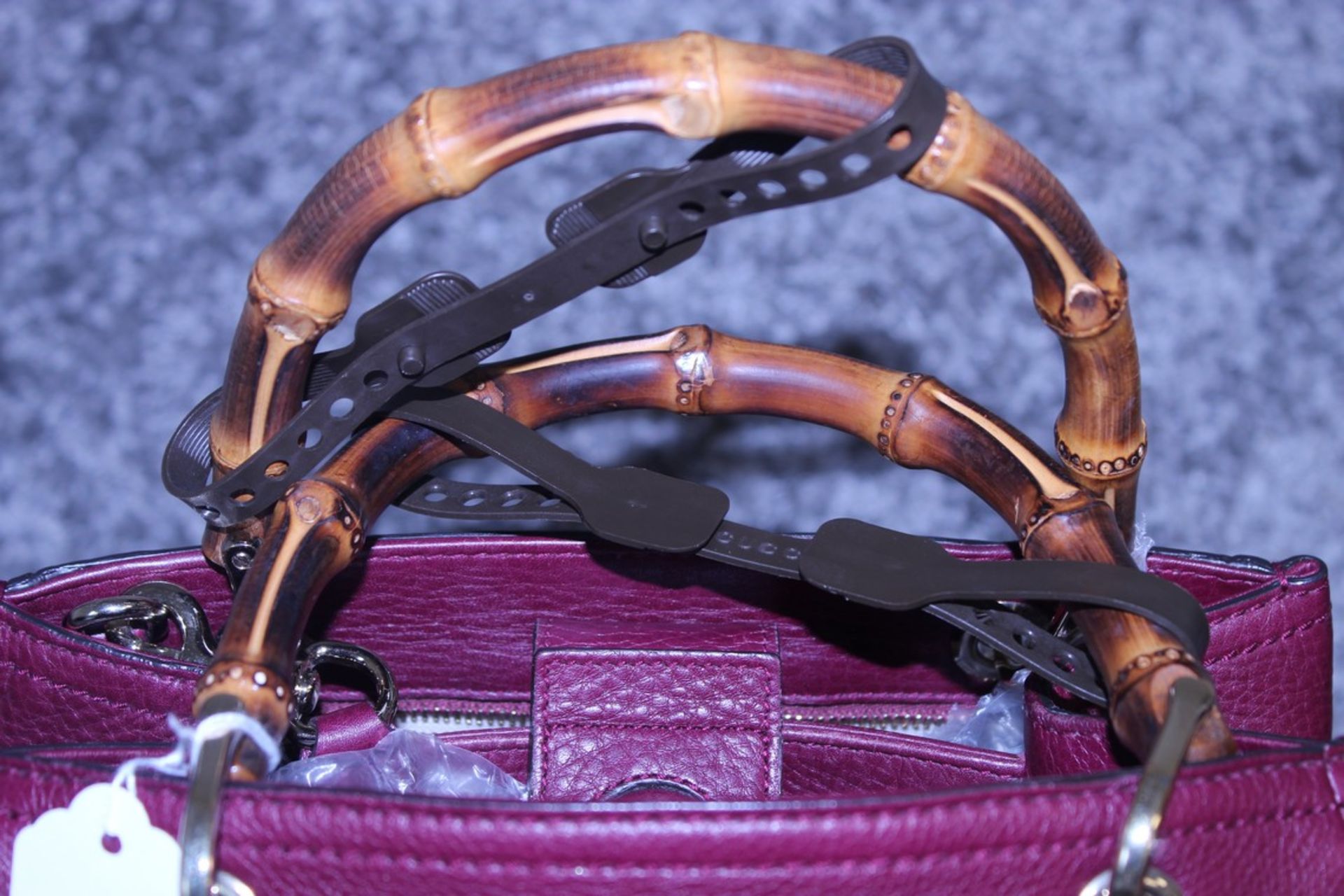 RRP £1,320 Gucci Square Bamboo Tote Handbag - Image 5 of 6