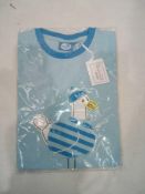RRP £90 Lot To Contain 18 Brand New Bagged Muddypuddles Boys Seagulls T Shirts In Blue