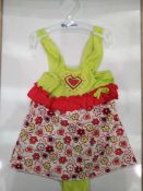 RRP £250 Lot To Contain 50 Brand New Playshoes Floral 2Piece Children'S Swimsuits