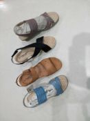 RRP £100 Lot To Contain 4 Brand New Boxed Pairs Of Ladies Assorted Slip On Shoes