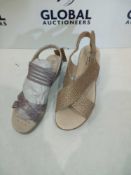 RRP £100 Lot To Contain 4 Brand New Boxed Pairs Of Ladies Assorted Slip On Footwear (As Seen On The