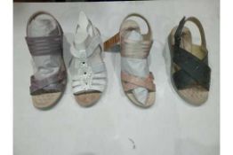 RRP £100 Lot To Contain 4 Brand New Assorted Boxed Pairs Of Ladies Slip On Footwear (As Seen On The