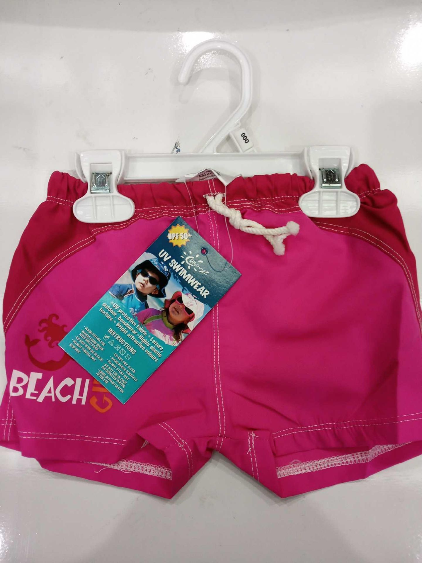 RRP £100 Lot To Contain 20 Brand New Pairs Of Bonz Uv Pink Children'S Swim Shorts
