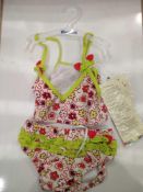 RRP £100 Lot To Contain 20 Brand New Playshoes Chidlrens Floral 2Pc Swim Sets