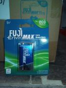 RRP £120 Lot To Contain 48 Brand New Packs Of Single (3600Bp1) Fuji Enviromax Extra Heavy Duty 9V1Ba