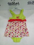 RRP £100 Lot To Contain 20 Brand New Playshoes Floral All In One Girls Swimsuit