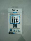 RRP £90 Lot To Contain 9 Brand New Boxed Iwires Audio Cables