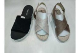 RRP £100 Lot To Contain 4 Brand New Assorted Boxed Pairs Of Ladies Slip On Footwear (As Seen On The