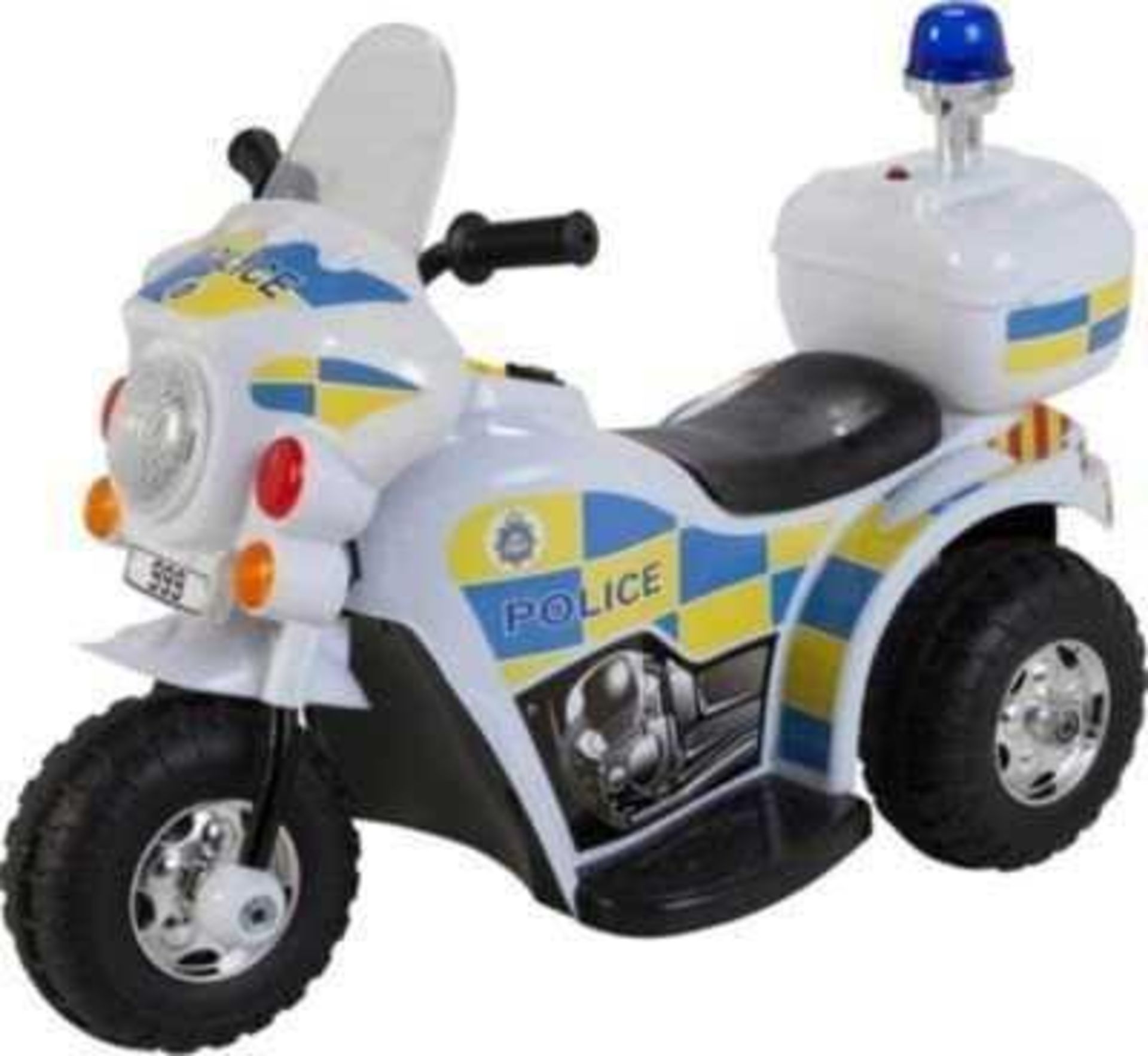 RRP £60 Boxed Kids Ride On Police Bike