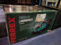 RRP £80 Boxed Ferrex 40 Volts Cordless Lawn Mower