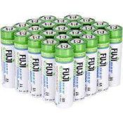 RRP £95 Lot To Contain 12 Brand New Packs Of 24 Fuji Aa24 Super Alkaline 4300Bp24 Batteries