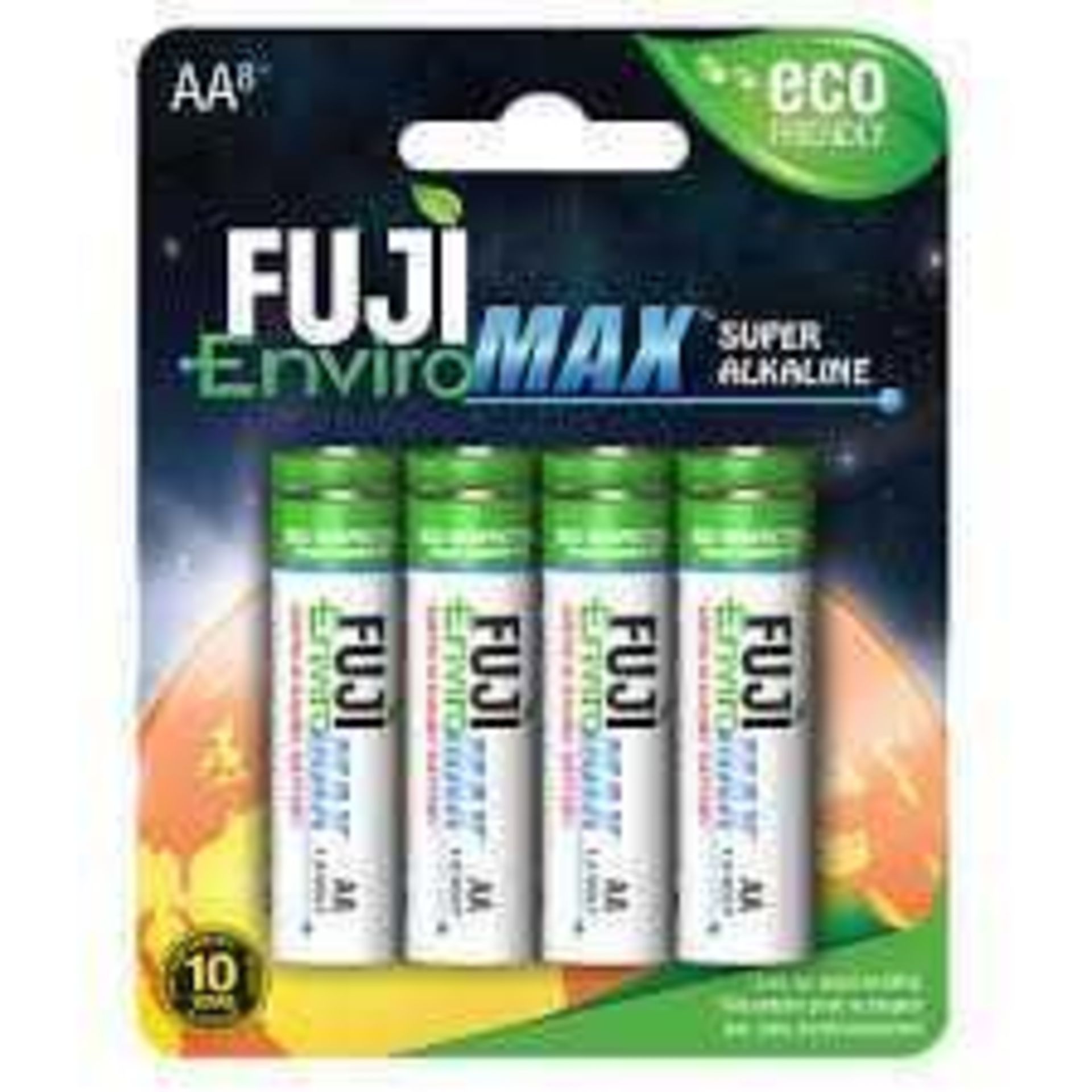 Combined RRP £65 Lot To Contain Fuji Max 12 Packs Of Aa Batteries Each Pack Contains 8