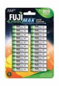 RRP £180 Lot To Contain 12 Brand New Packs Of Fuji Aaa24 Enviro Max Super Alkaline 4400Bp24 Batterie