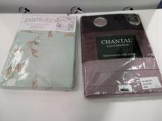Combined RRP £80 Items To Include Chantal Inspired Purple Toned Ringtop Curtains And Portfolio Yasmi