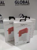 RRP £330 Lot To Contain 5 Boxed Twelve South Plugbug Duo Iphone And Ipad Dual Charger Adaptors With