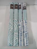 Combined RRP £80 Lot To Contain 4 Assorted A Street Prints Blue And White Patterned Wallpapers