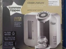 RRP £70 Boxed Tommee Tippee Closer To Nature Perfect Preparation Bottle Warming Station With Built-