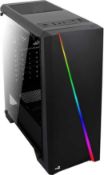 RRP £50 Boxed Aerocool Cylon Rgb Flow Mid Tower Computer Case