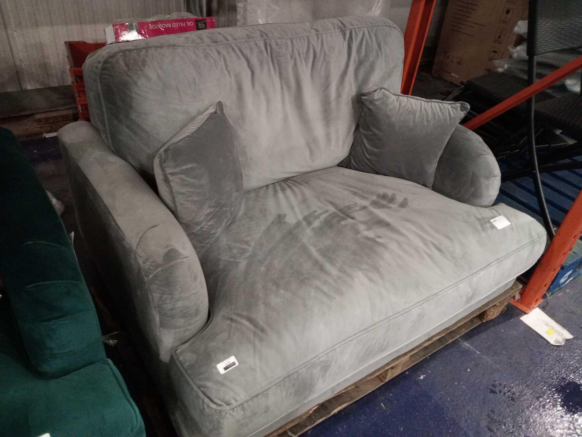 RRP £300 Grey Designer 2 Seater Sofa