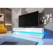 RRP £160 Zip Code Design Courtney Tv Stand For Tvs Up To 55" With Led Lighting