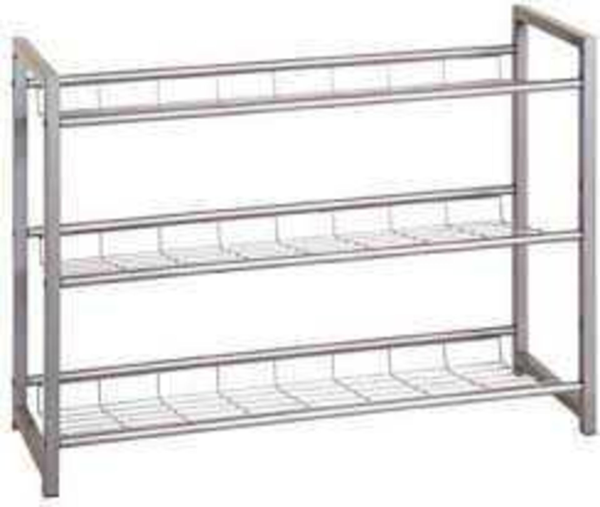 RRP £50 Boxed Metal 3 Tier Shoe Rack