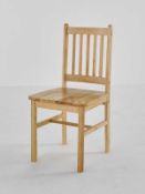 RRP £100 Boxed Set Of 2 Malay Wooden Natural Chairs