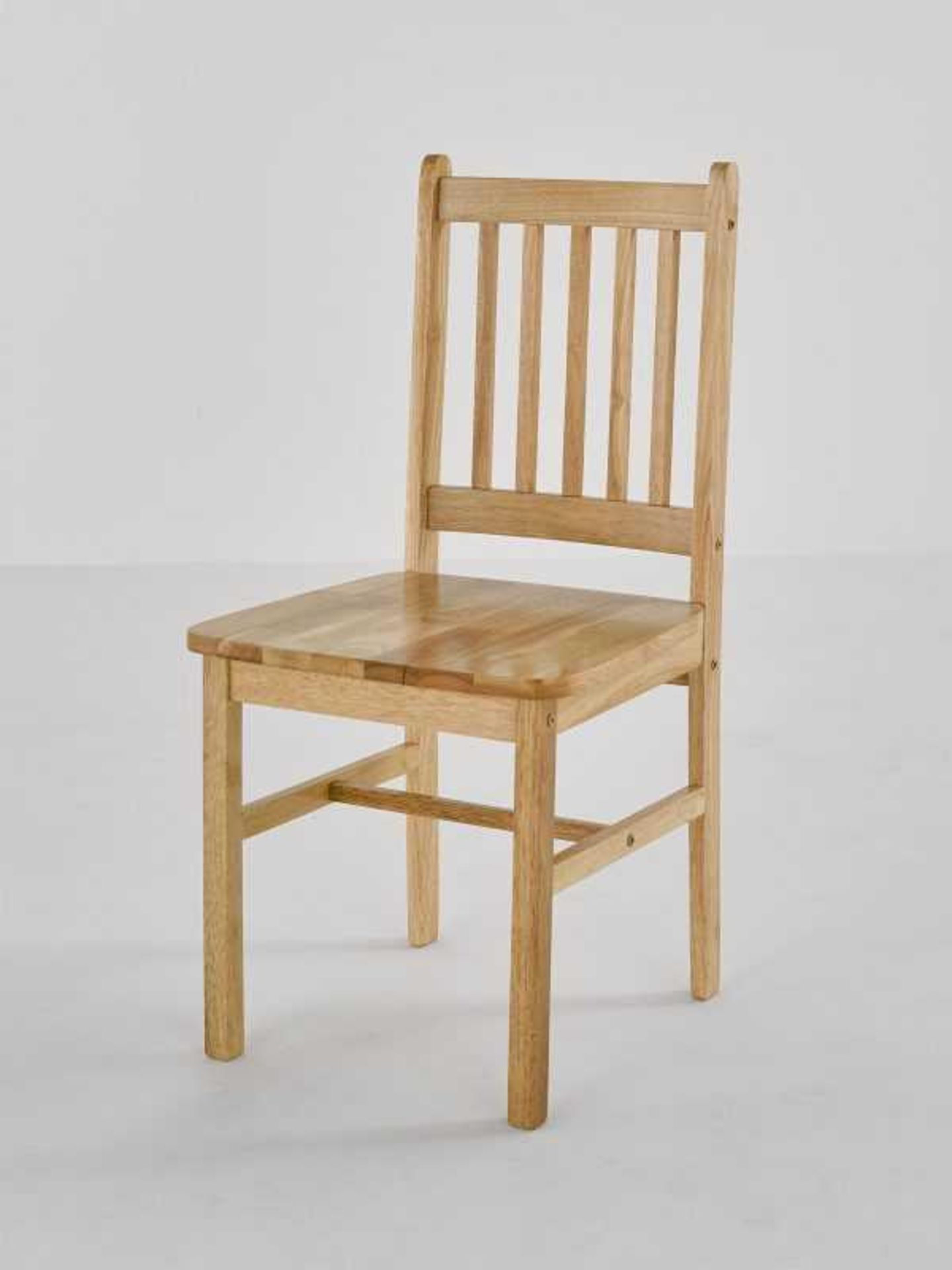 RRP £100 Boxed Set Of 2 Malay Wooden Natural Chairs