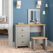 RRP £170 Boxed Zip Code Design Lancaster Dressing Table And Stool