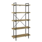 RRP £150 Boxed 68" Urban Pipe Bookshelf Barn Wood