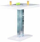 RRP £250 Boxed Interlink Palazzi White Bar Table