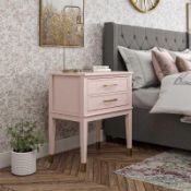 RRP £180 Boxed Cosmo Living By Cosmopolitan Wasterleigh 1 Drawer Bedside Table