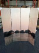 RRP £100 Boxed Zip Code Design 4 Panel Room Divider