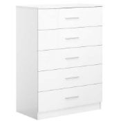 RRP £100 Boxed Zip Code Design 5 Drawer Chest