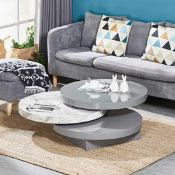 RRP £365 Triplo Coffee Table Grey High Gloss