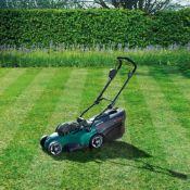 RRP £80 Ferrex Fs-Arm 4037 40 Volt Lithium-Ion Cordless Lawn Mower With 6 Height Adjustment Settings