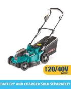 Rrp £80 Ferrex Fs-Arm 4037 40 Volt Lithium-Ion Cordless Lawn Mower With 6 Height Adjustment Settings