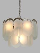 RRP £195 John Lewis Boxed Vintage Glass 4 Light Ceiling Pendant