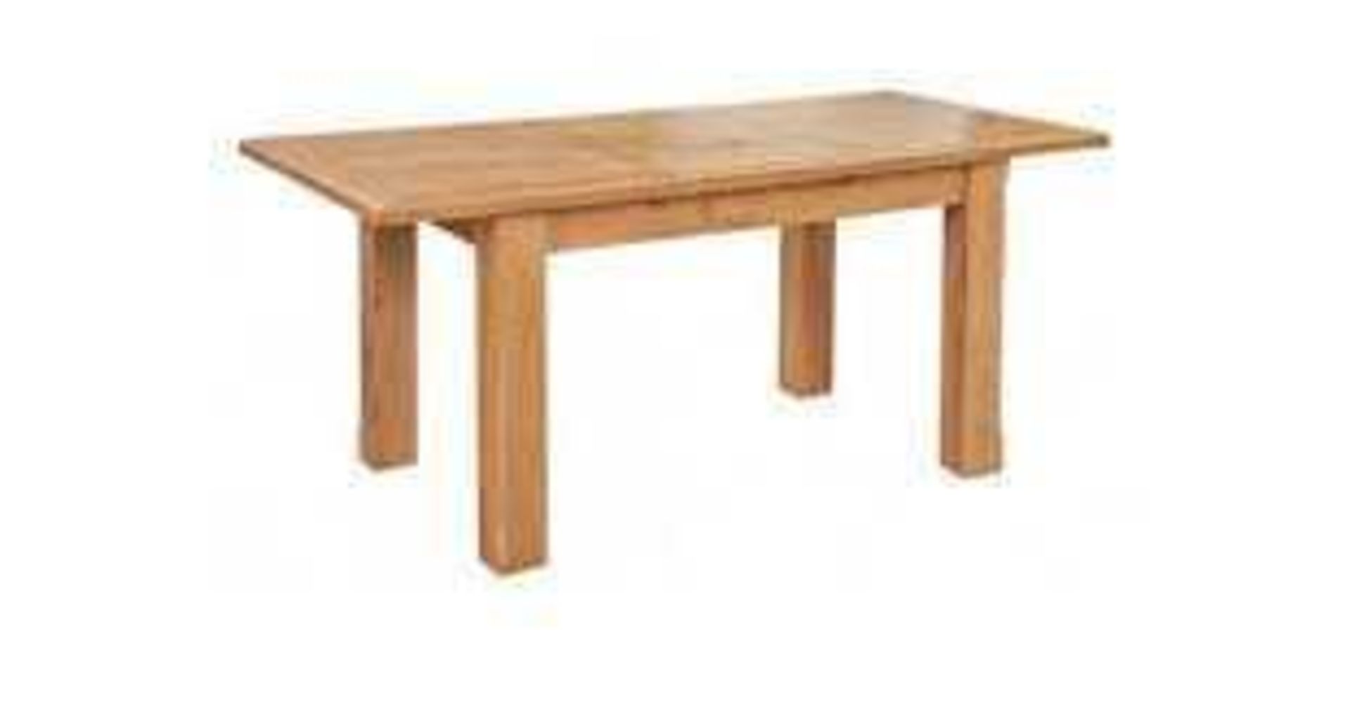 RRP £599 Boxed Wessex Solid Light Oak Rectangular Extending 4-6 Seater Dining Table