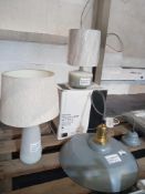 RRP £55 To 80 Assorted John Lewis Lighting Items To Include Mitch Touch Table Lamp Pair And Dome Sil