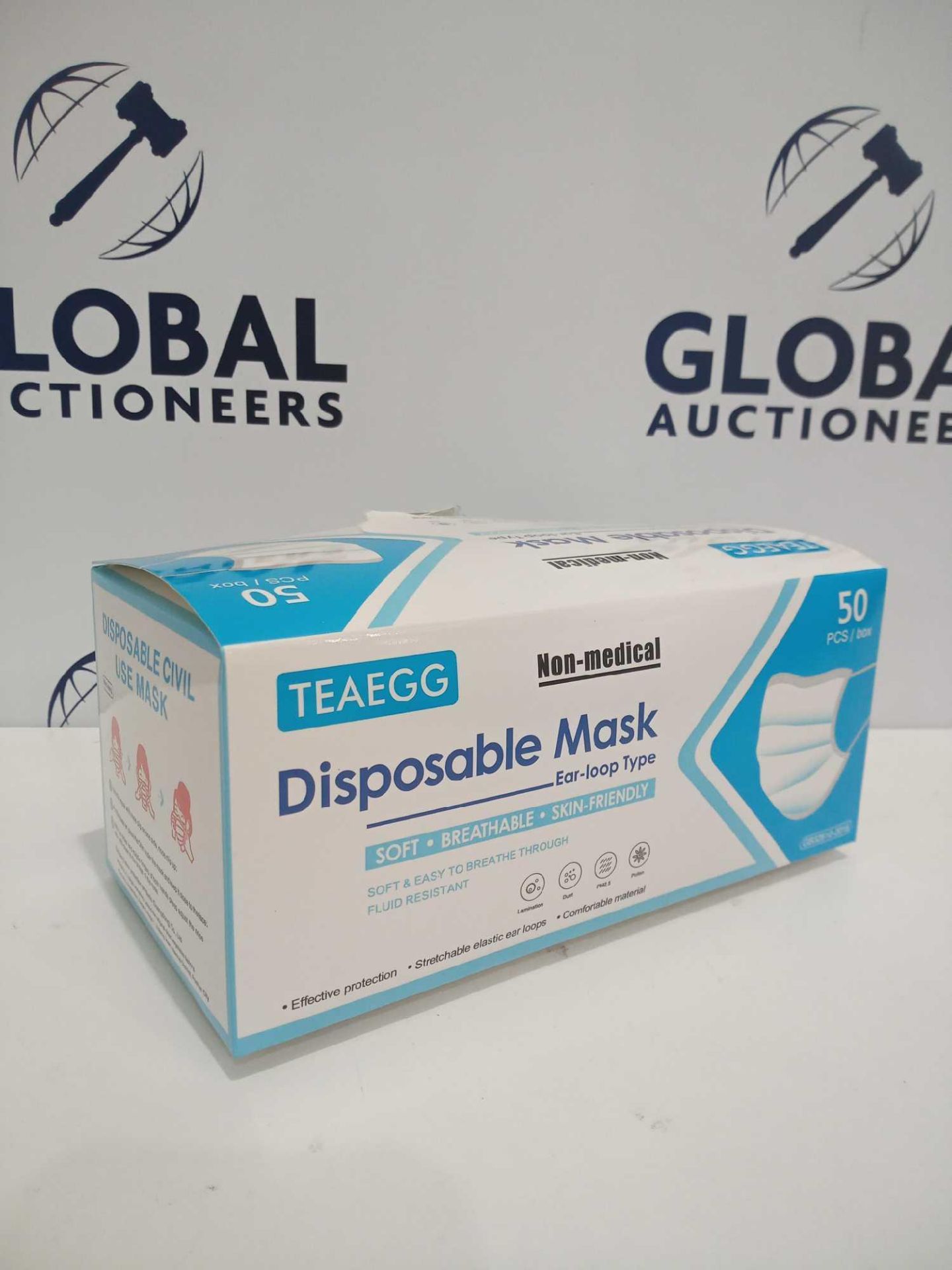 RRP £300 Box Of 50 Brand New 3 Ply Disposable Non Medical Face Mask