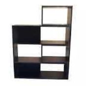 RRP £600 Boxed Brand New Sherburn Pkms0744 Fenton Adjustable Black Shelving Unit