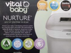 RRP £120 Vital Baby Nurture Pro Uv Steriliser & Dryer