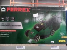 Rrp £80 Ferrex Fs-Arm 4037 40 Volt Lithium-Ion Cordless Lawn Mower With 6 Height Adjustment Settings