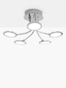 RRP £175 Boxed John Lewis Malmö 5 Light Led Semi Flush Light