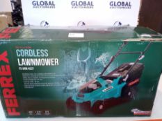 Rrp £80 Ferrex Fs-Arm 4037 40 Volt Lithium-Ion Cordless Lawn Mower With 6 Height Adjustment Settings