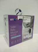 RRP £115 Boxed Bt 6000 Video Of Baby Monitor With Remote Control Pan And Tilt And A 5 Inch Screen