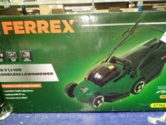 Rrp £80 Ferrex Fs-Arm 4037 40 Volt Lithium-Ion Cordless Lawn Mower With 6 Height Adjustment Settings