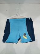 RRP £100 Lot To Contain 20 Brand Playshoes Boys Uv Blue Swim Shorts(Appraisals Available On Request)