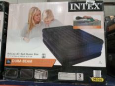 Rrp £90 Lot To Contain 3 Boxed Intex Deluxe Air Bed Queen Size